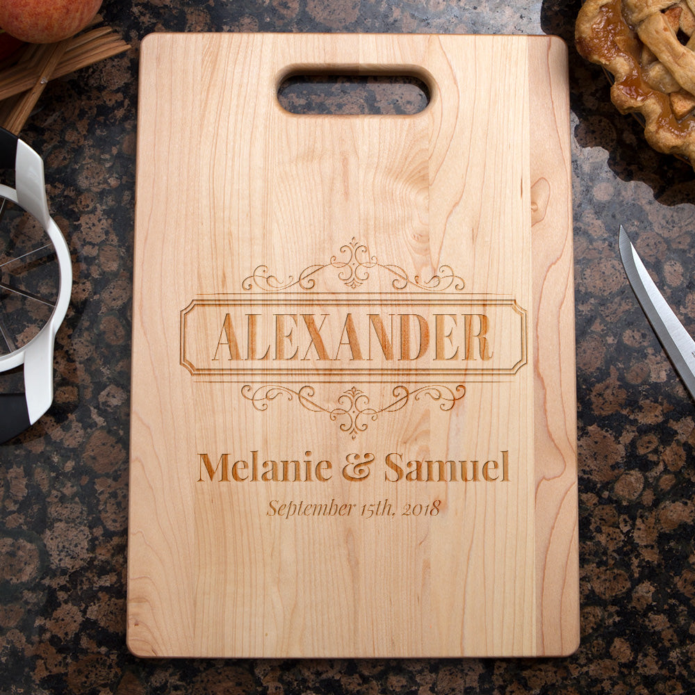 Surname Reversed Personalized Maple Cutting Board