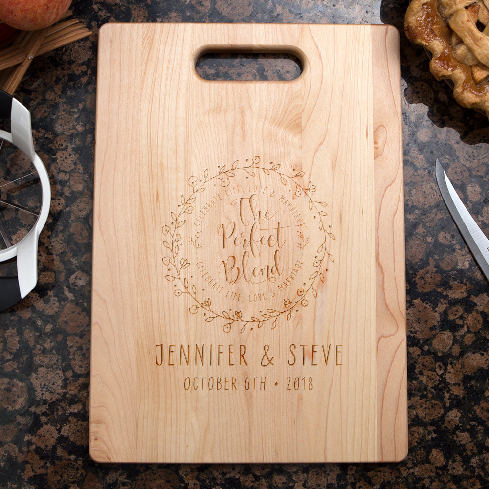 The Perfect Blend Personalized Maple Cutting Board