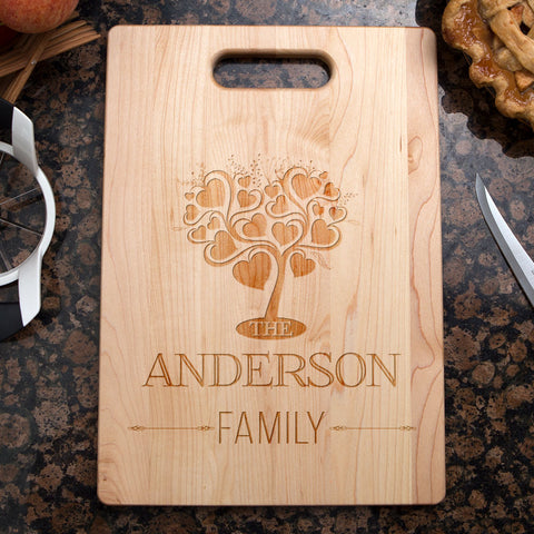 Family Tree Personalized Maple Cutting Board