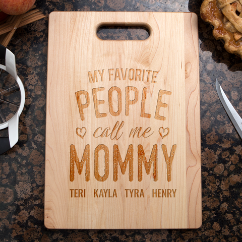 Image of Favorite People Maple Personalized Cutting Board
