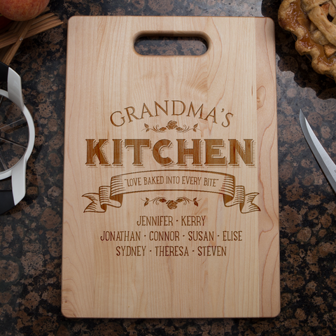 Image of Love Baked Into Every Bite Personalized Cutting Board