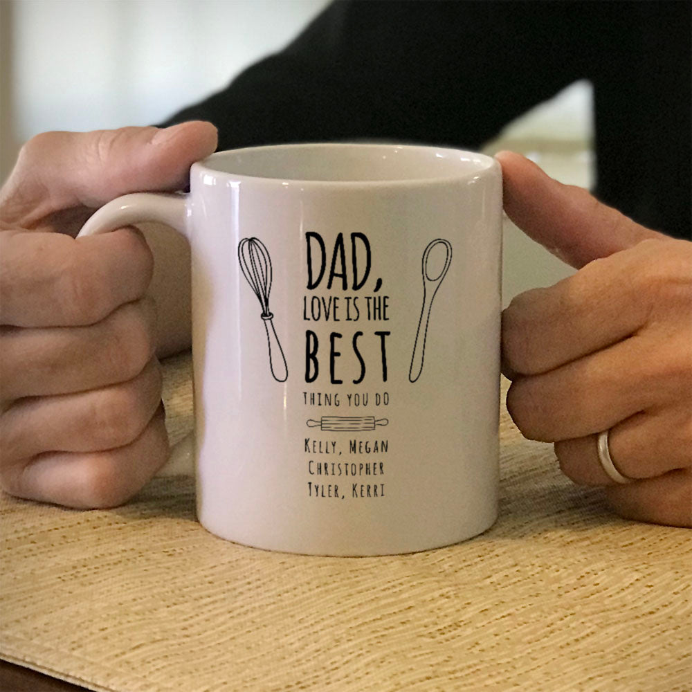 Personalized Ceramic Coffee Mug Dad Love Is The Best