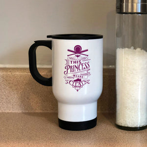 Metal Coffee and Tea Travel Mug This Princess Wears Cleats