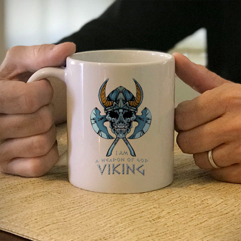 Image of Ceramic Coffee Mug I Am A Weapon Of God Viking