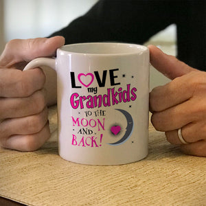 Ceramic Coffee Mug Love My Grandkids To the Moon and Back