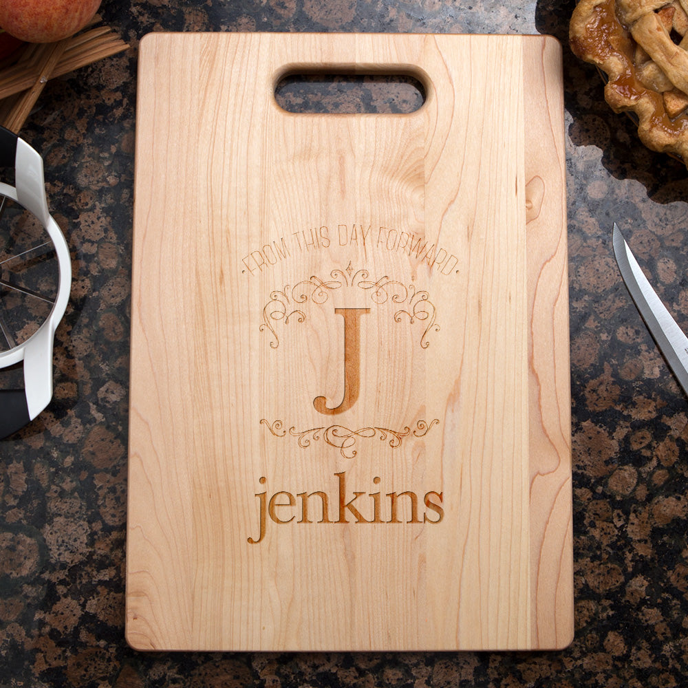 From This Day Forward Personalized Maple Cutting Board