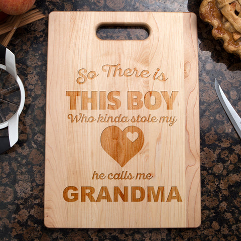 Image of So There Is This Boy Personalized Maple Cutting Board