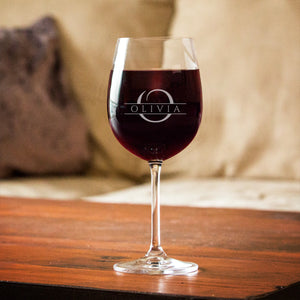 Personalized Monogram Wine Glass
