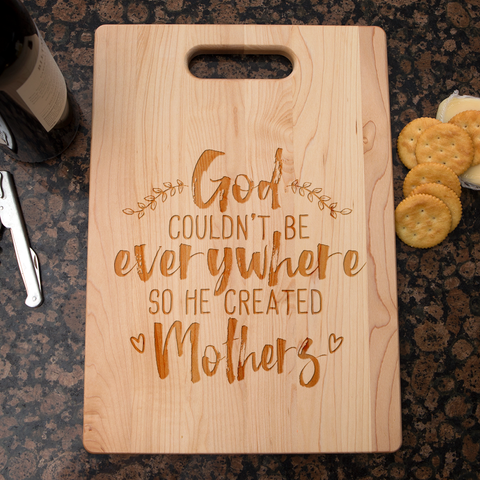 Image of God Created Mothers Maple Cutting Board