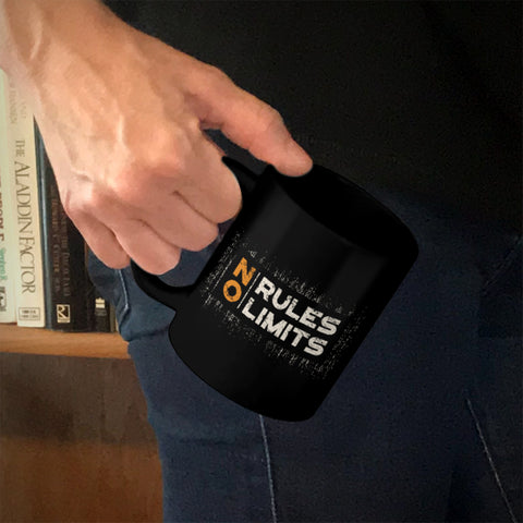 Image of Ceramic Coffee Mug Black No Rules No Limits