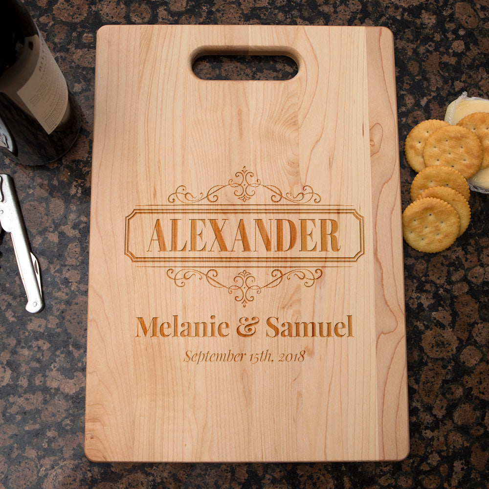 Surname Reversed Personalized Maple Cutting Board