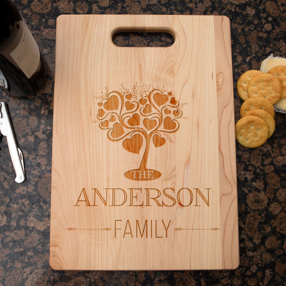 Family Tree Personalized Maple Cutting Board