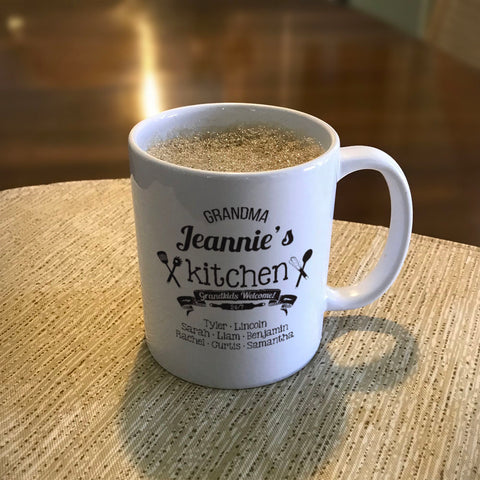 Image of Grandkids Welcome Personalized Ceramic Coffee Mug