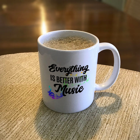 Image of Better With Music Ceramic Coffee Mug