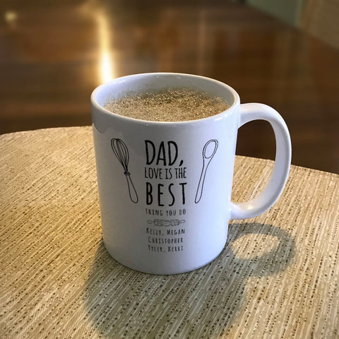 Image of Personalized Ceramic Coffee Mug Dad Love Is The Best