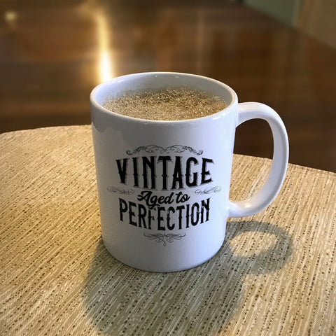 Image of Ceramic Coffee Mug Vintage Aged to Perfection