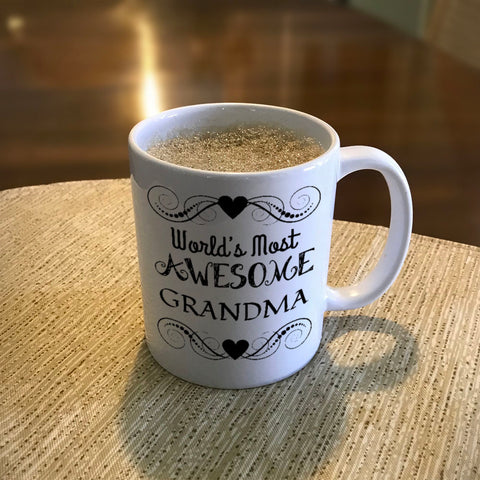 Image of Awesome Grandma Personalized Ceramic Coffee Mug