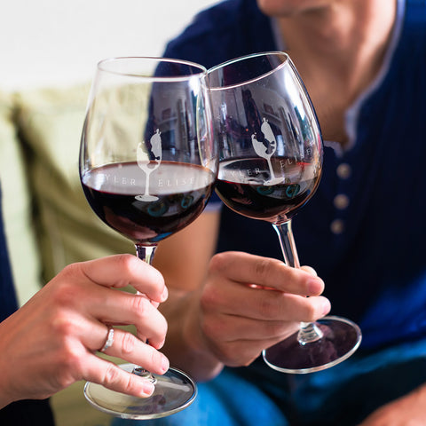 Image of Personalized Romance Wine Glass