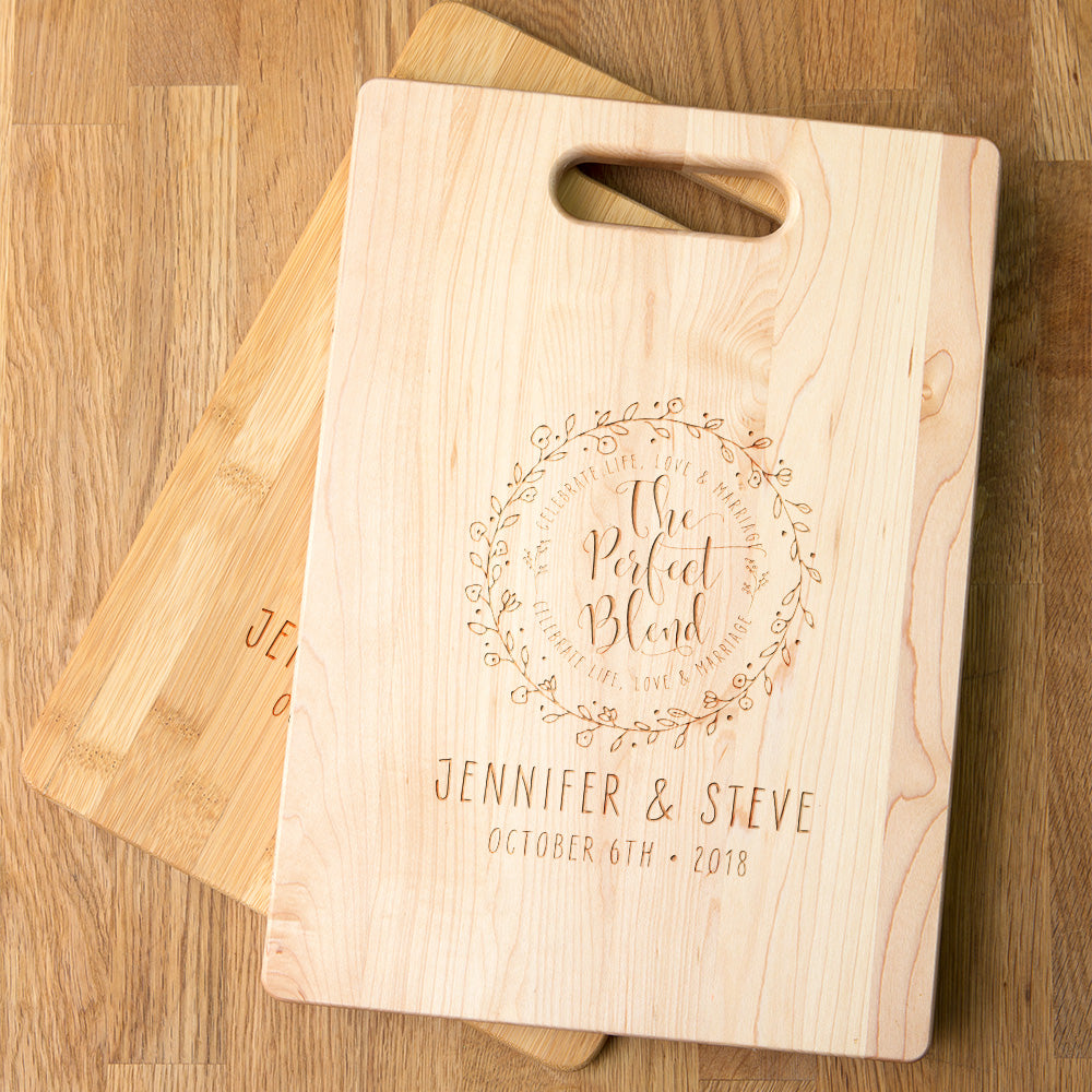 The Perfect Blend Personalized Maple Cutting Board