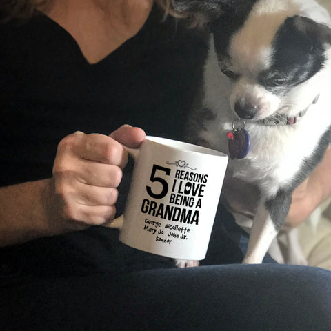 Image of Reasons Grandma Personalized Ceramic Coffee Mug