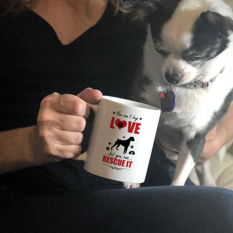 Image of Ceramic Coffee Mug Rescue Dog