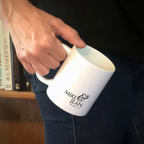 Image of Anniversary Personalized Ceramic Coffee Mug