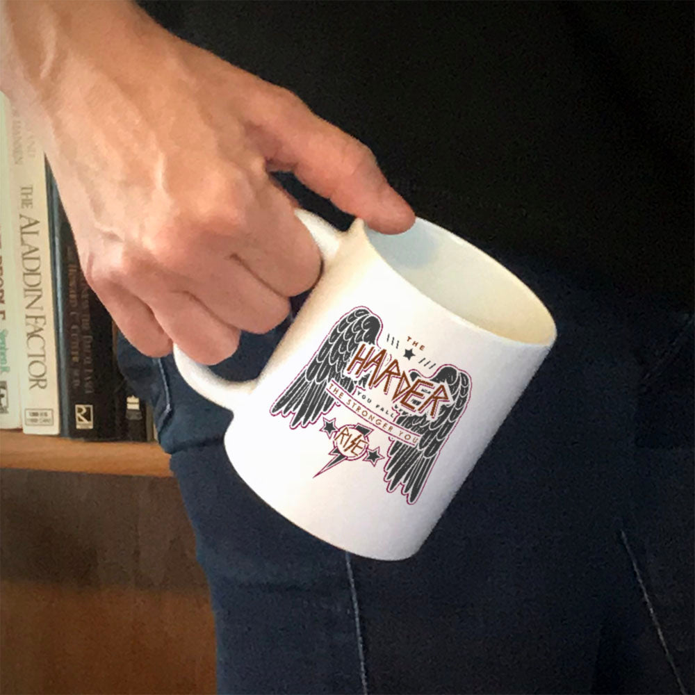 Ceramic Coffee Mug The Harder You Fall The Stronger you Rise