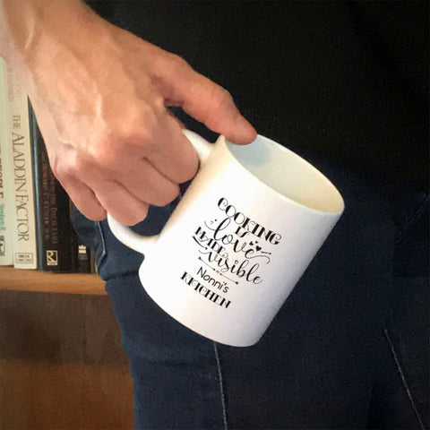 Personalized Ceramic Coffee Mug Cooking is Love