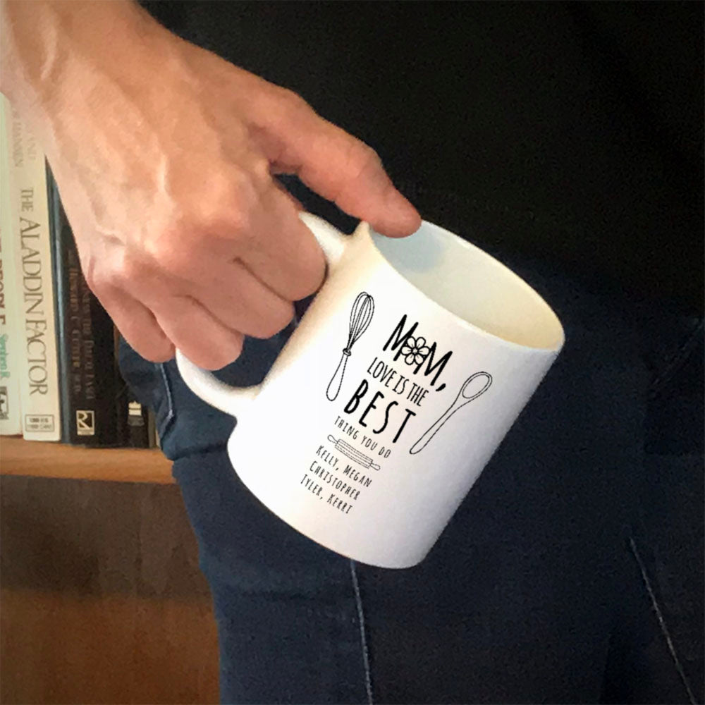 Personalized Ceramic Coffee Mug Love Is The Best Mom