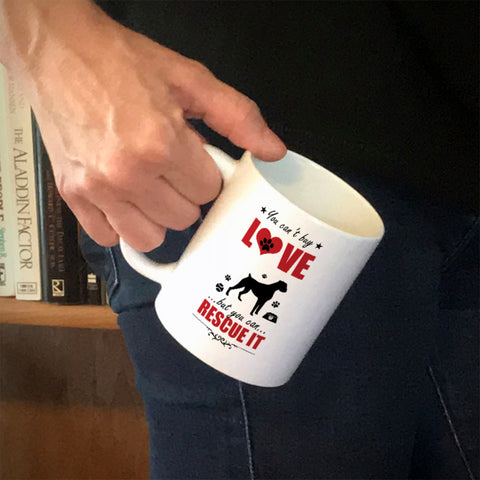 Image of Ceramic Coffee Mug Rescue Dog