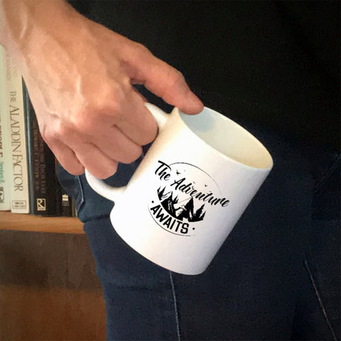 Image of Adventure Awaits Ceramic Coffee Mug