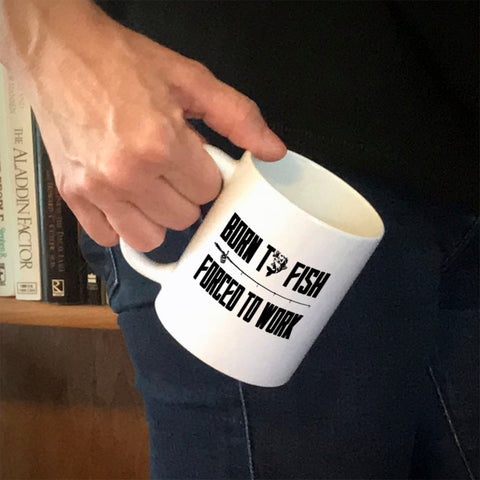 Image of Born To Fish Ceramic Coffee Mug