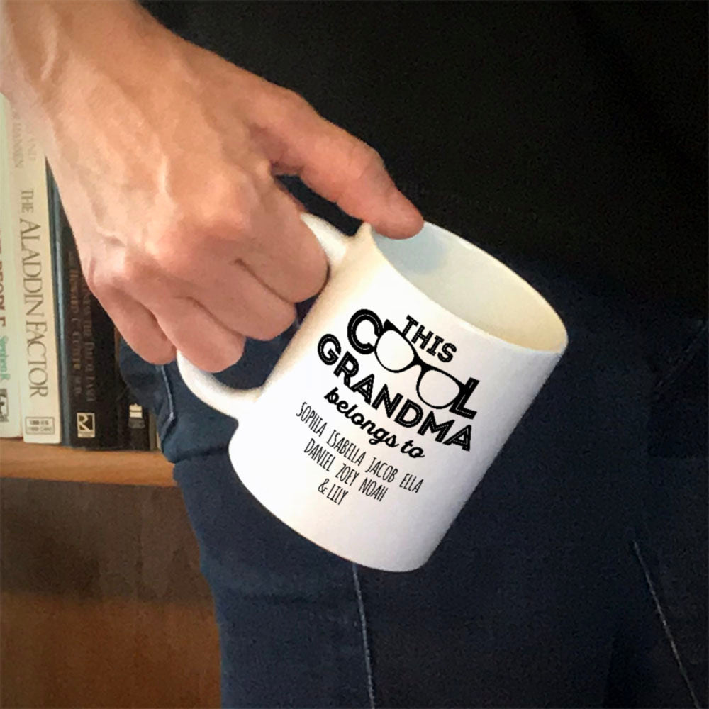 This Cool Grandma Belongs To Personalized Ceramic Coffee Mug