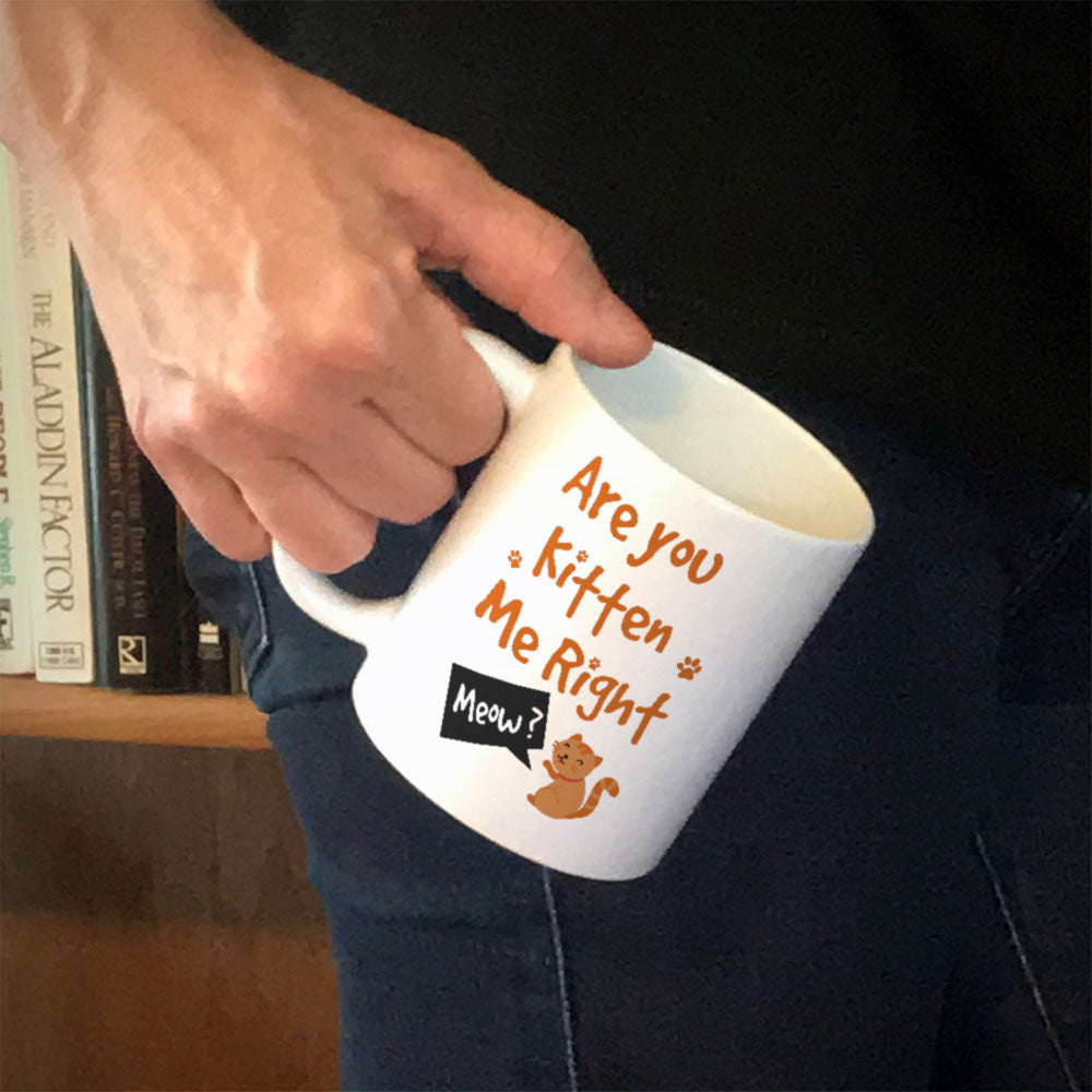 Ceramic Coffee Mug Are You Kitten Me Right