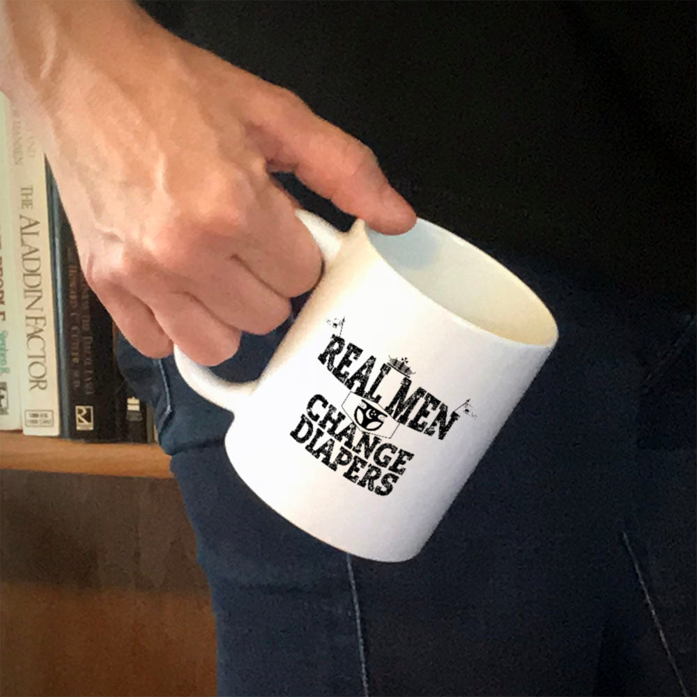 Ceramic Coffee Mug Real Men Chang Diapers
