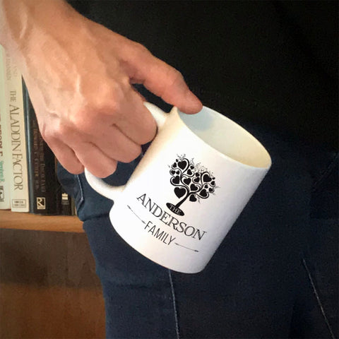 Image of Family Tree Personalized Ceramic Coffee Mug