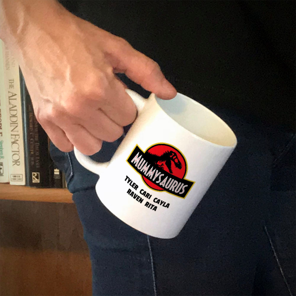 Mummysaurus Personalized Ceramic Coffee Mug