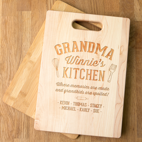 Image of Memories are Made Personalized Maple Cutting Board