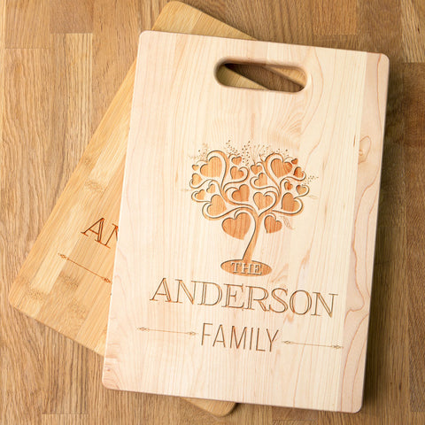 Image of Family Tree Personalized Maple Cutting Board