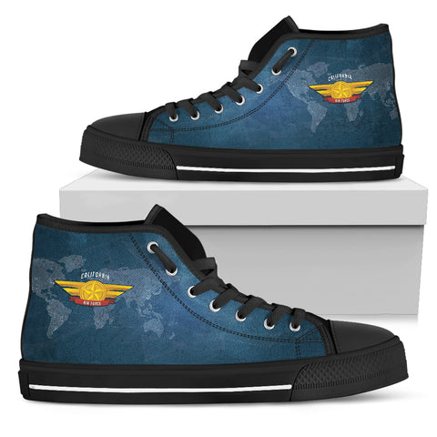 Image of California Air Force High Top Shoes Black