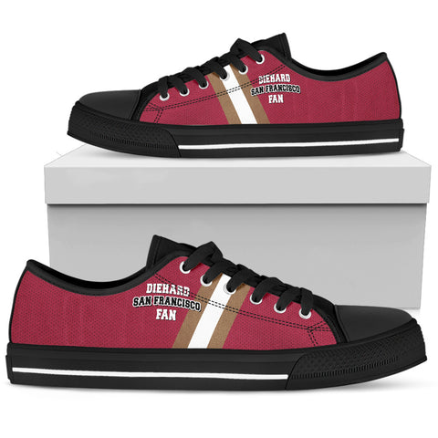Image of Diehard San Francisco Fan Sports Low Top Shoes Red White