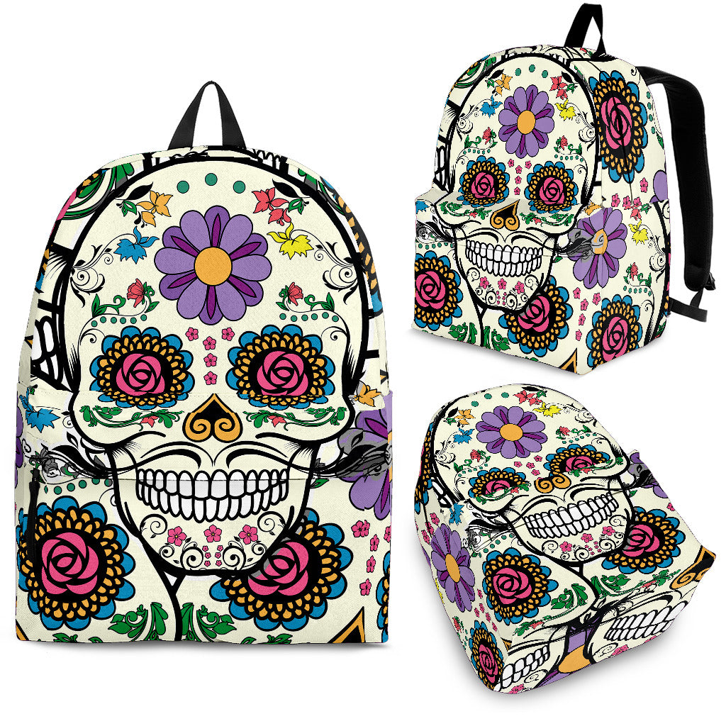 Violet Sugar Skull Backpack