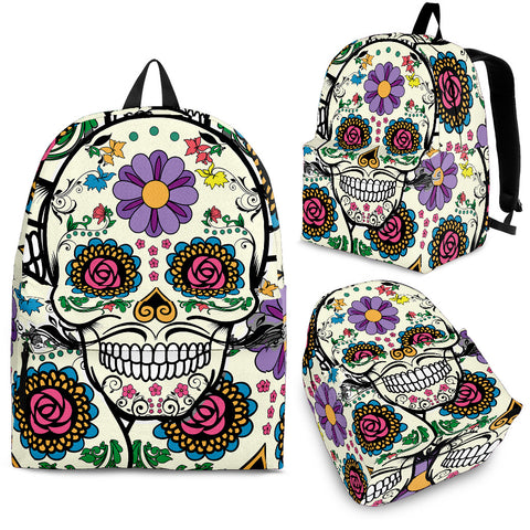 Image of Violet Sugar Skull Backpack