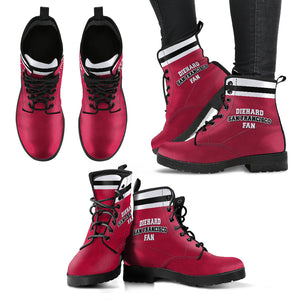 Diehard San Francisco Fan Sports Leather Boots Red