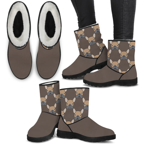Image of Pug Brown Faux Fur Boots
