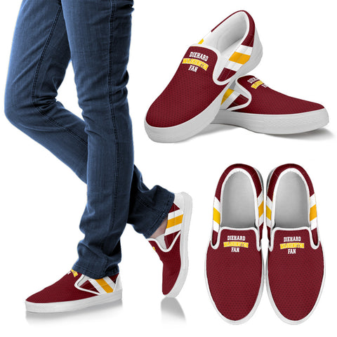 Image of Diehard Washington Fan Sports Slip On Shoes White