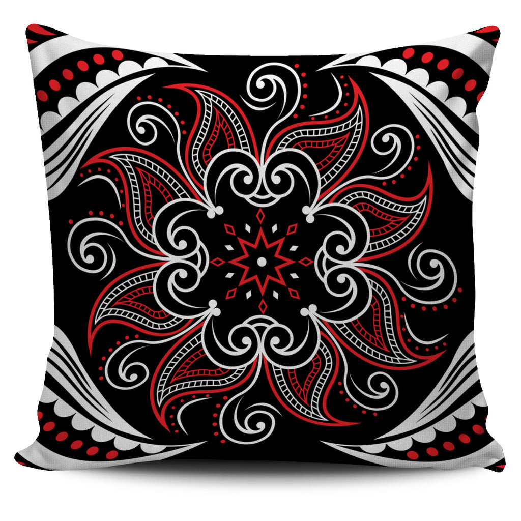 Mandala Pillow Cover Black