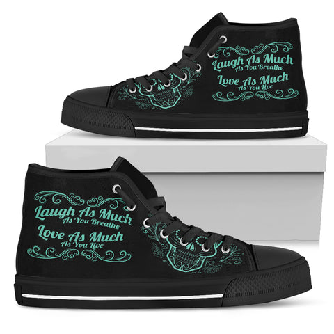 Image of Laugh Love Live Sugar Skull High Top Shoes