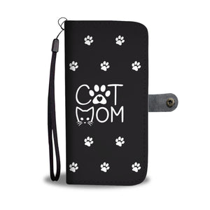 Cat Mom Kitty Face Cell Phone Wallet Case