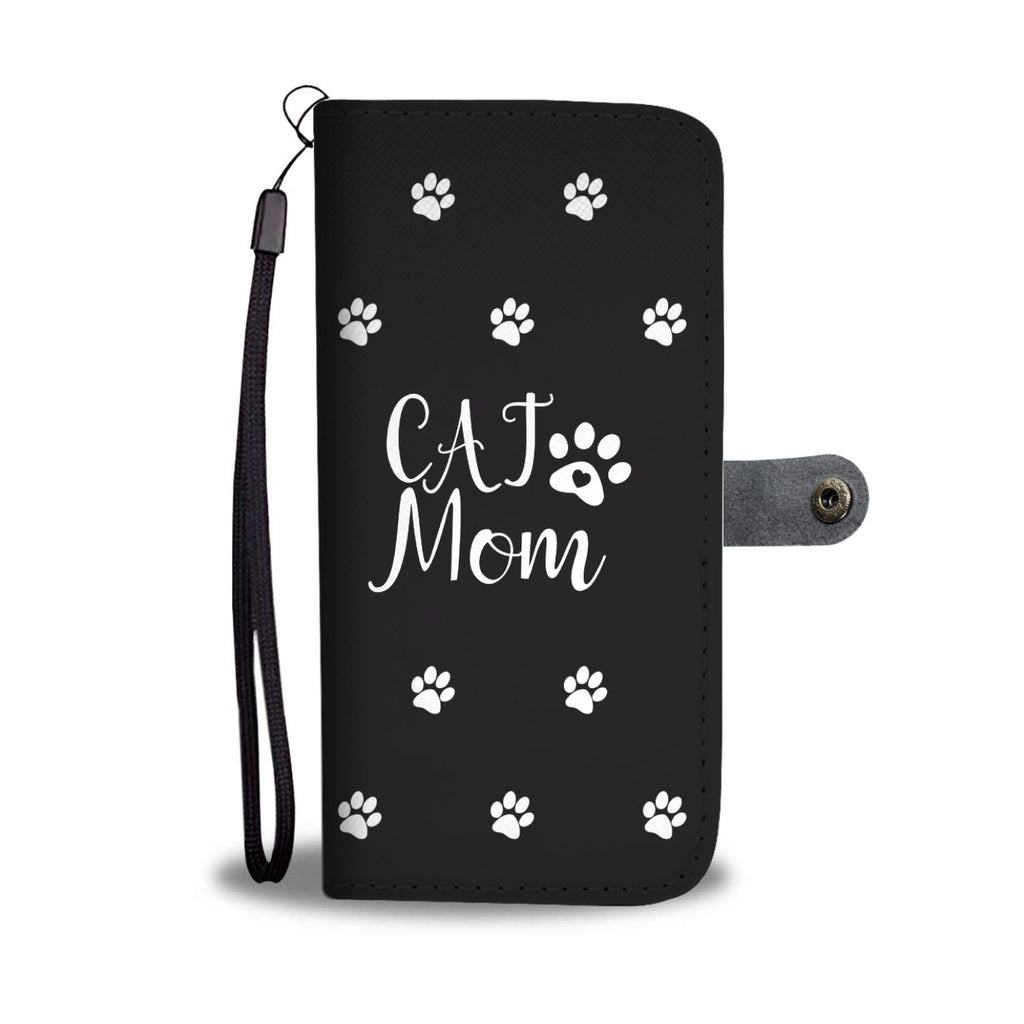 Cat Mom Paw Cell Phone Wallet Case